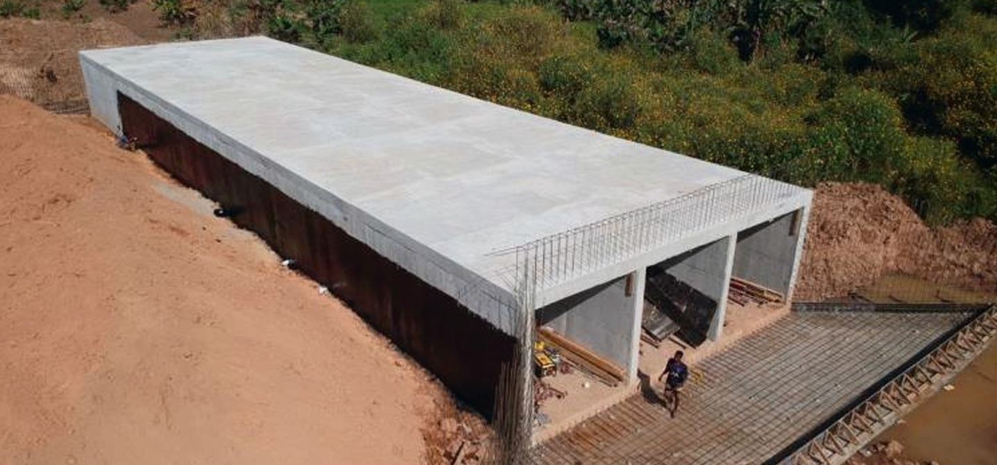 Box Culvert construction Kila Town view 1